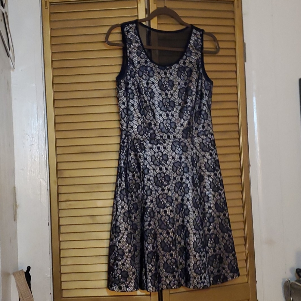 Navy floral lacey dress